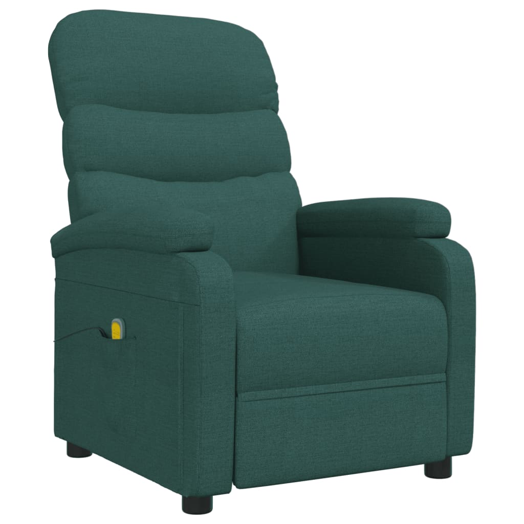 Electric Massage Chair Dark Green Fabric