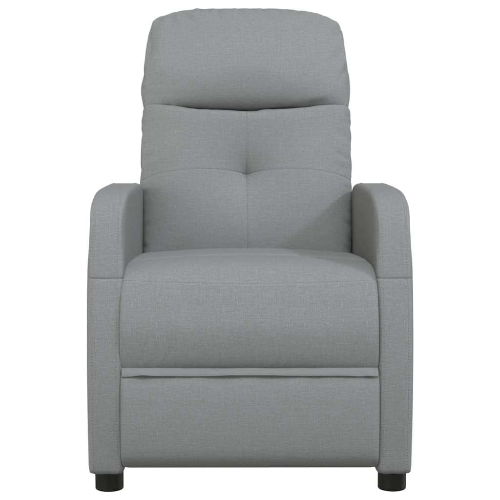 Massage armchair light gray fabric