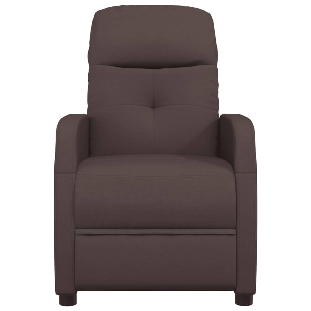 Electric massage armchair Dark brown fabric