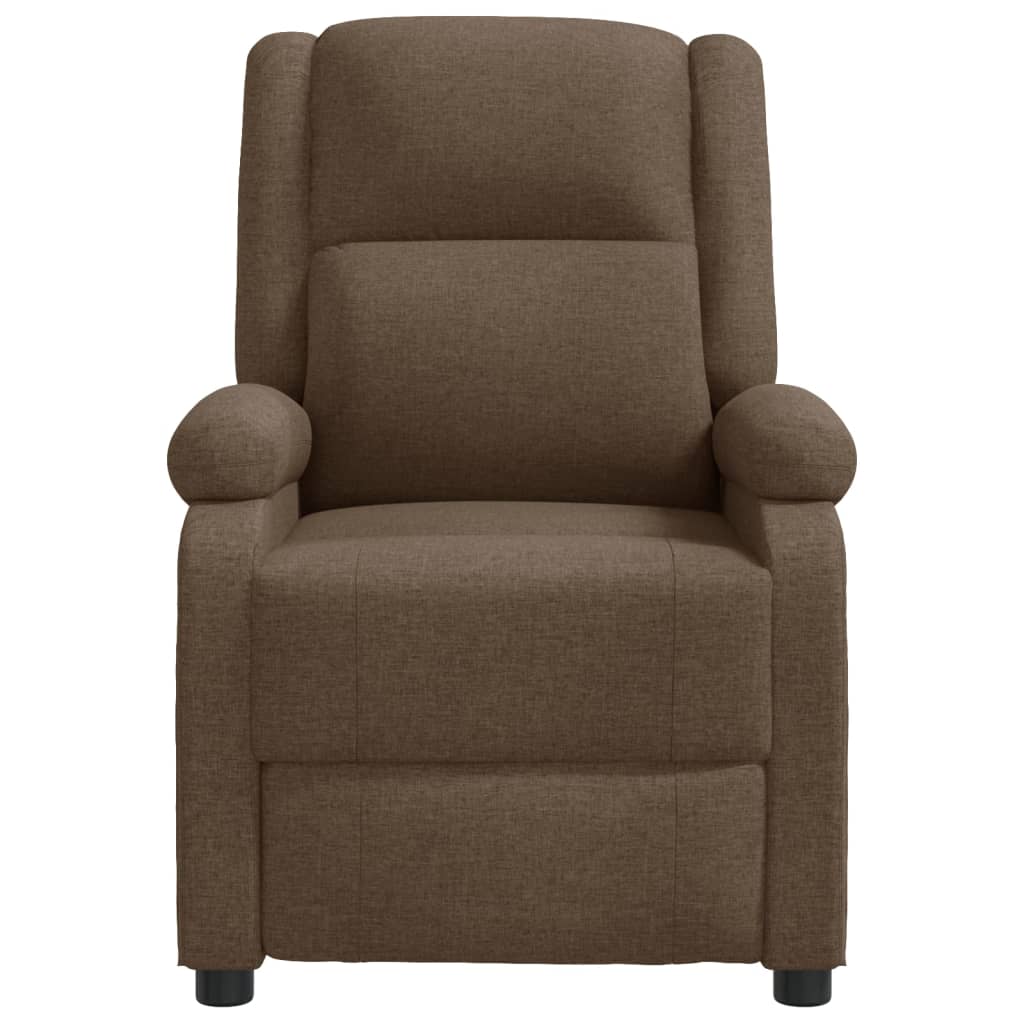 Electric massage armchair Brown fabric