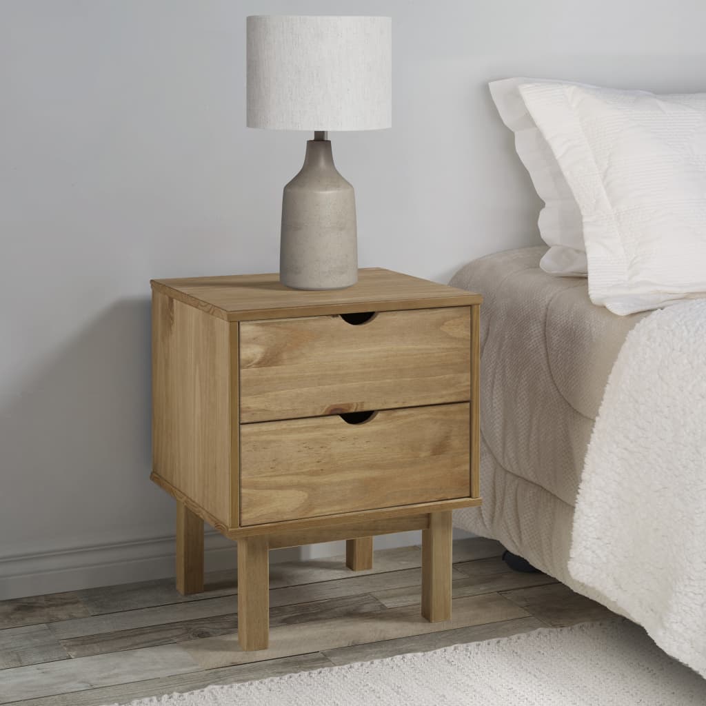 Vetonek Mesita de noche OTTA madera maciza de pino 45x39x57 cm