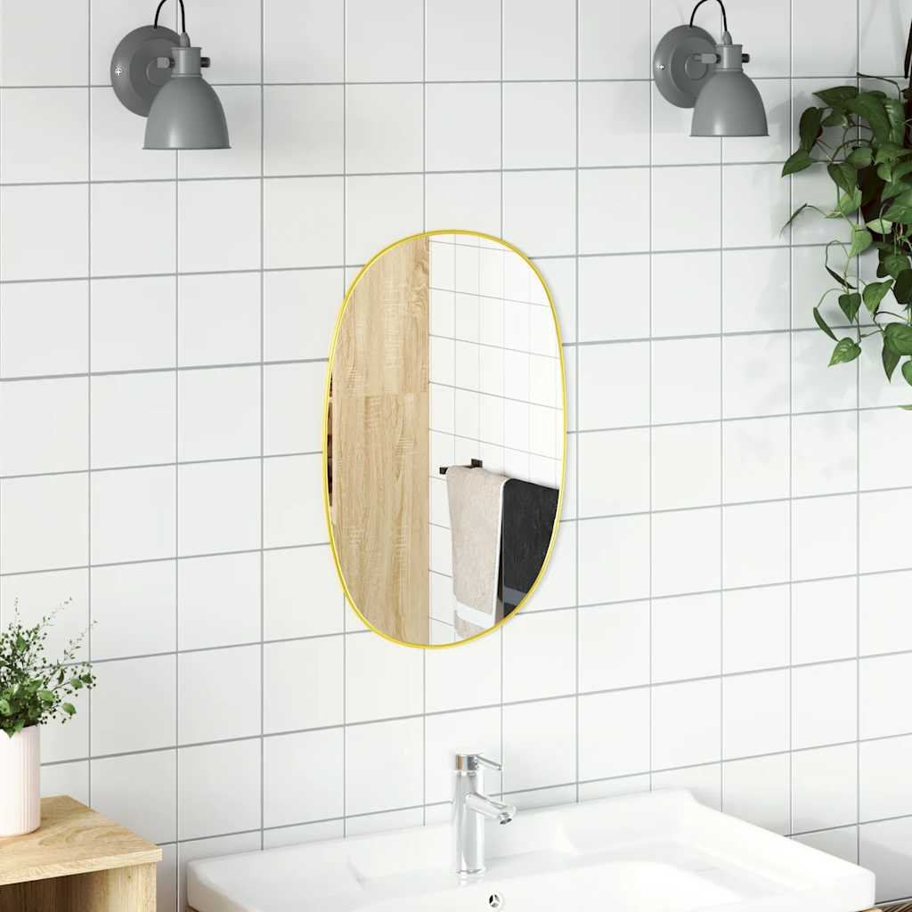 50x35 cm gold wall mirror