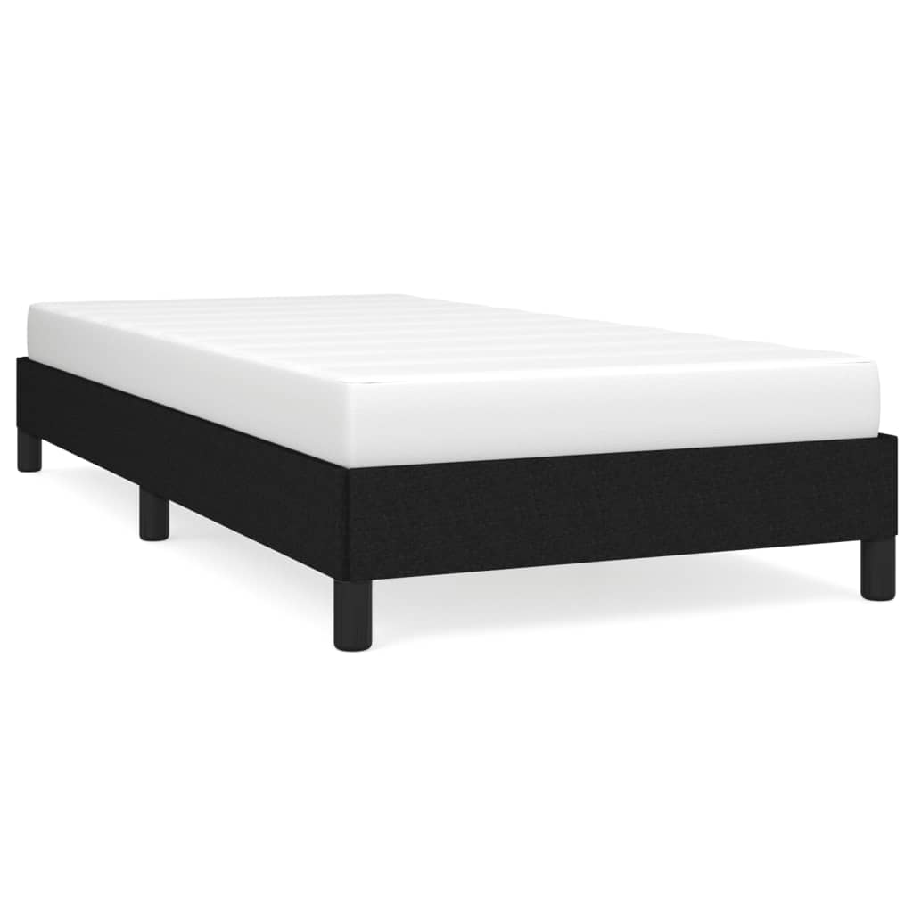 Vetonek Estructura de cama sin colchón tela negro 90x190 cm