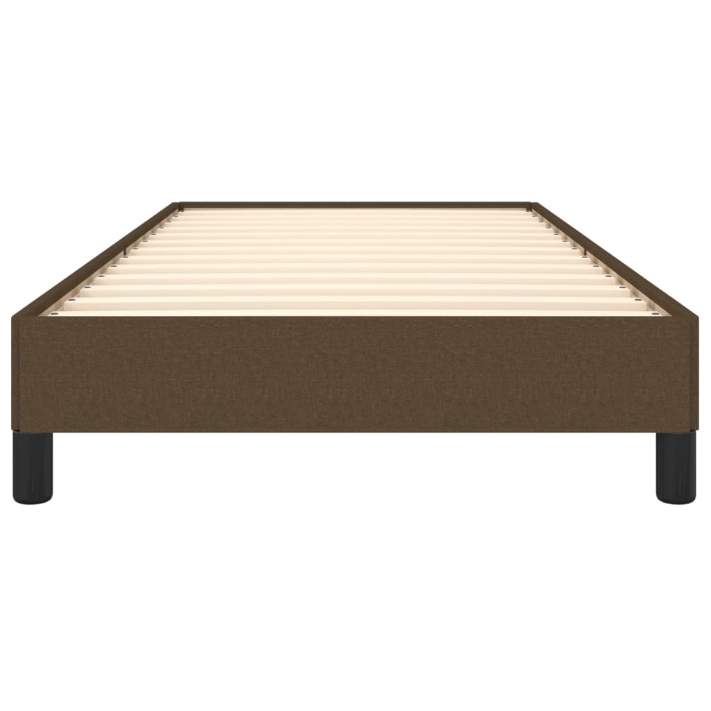 Estructura de cama sin colchón tela marrón oscuro 90x190 cm v7327 - Vetonek