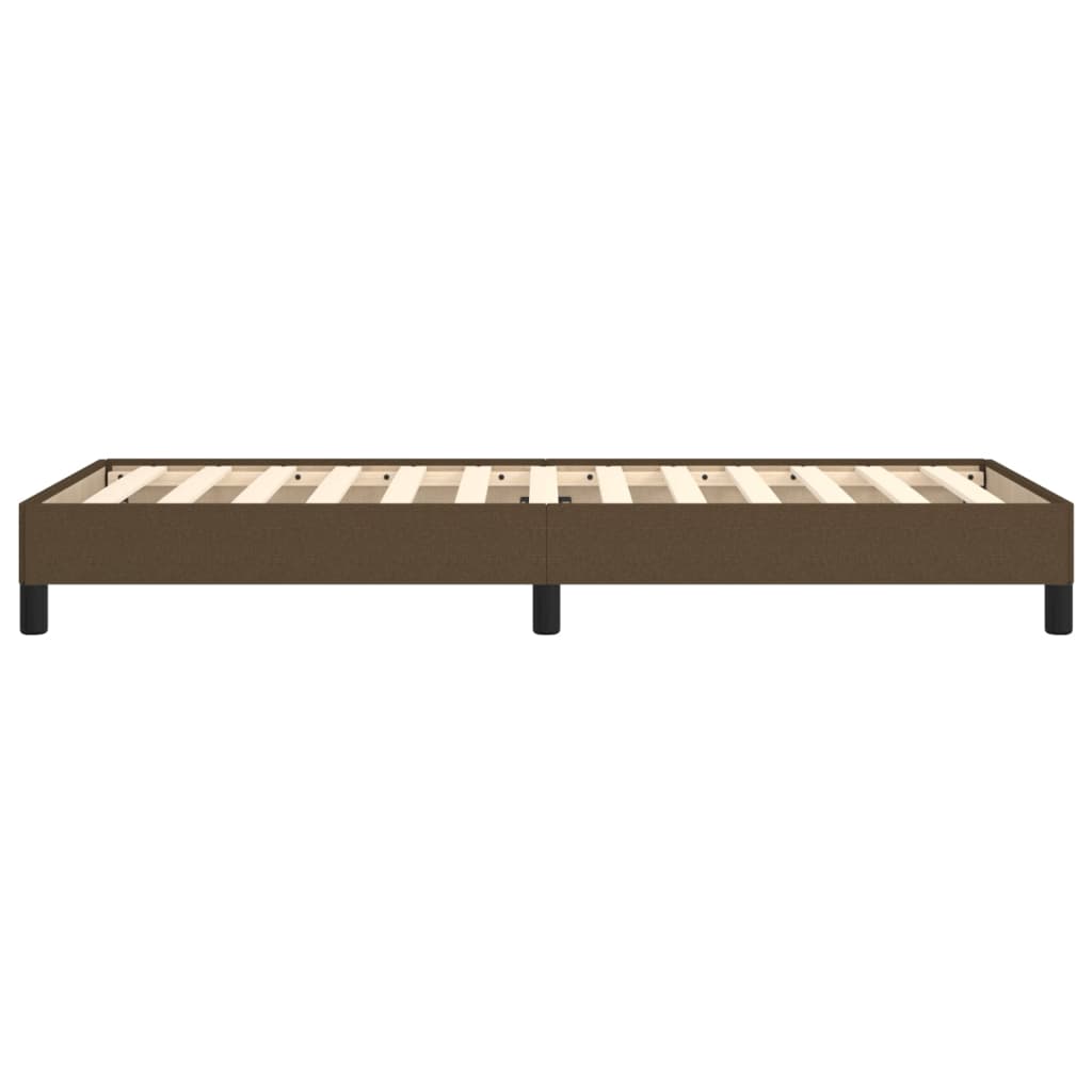 Estructura de cama sin colchón tela marrón oscuro 90x190 cm v7327 - Vetonek