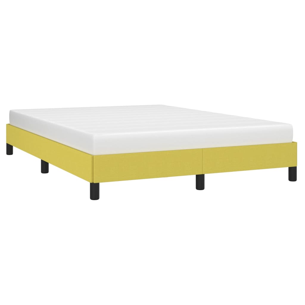 Estructura de cama sin colchón tela verde 140x190 cm - Vetonek