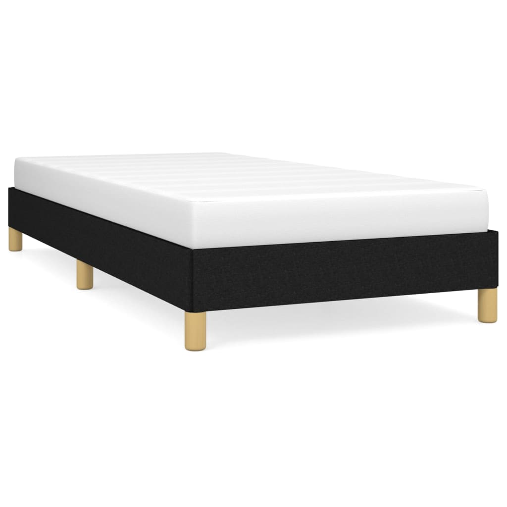 Vetonek Estructura de cama sin colchón tela negro 90x190 cm