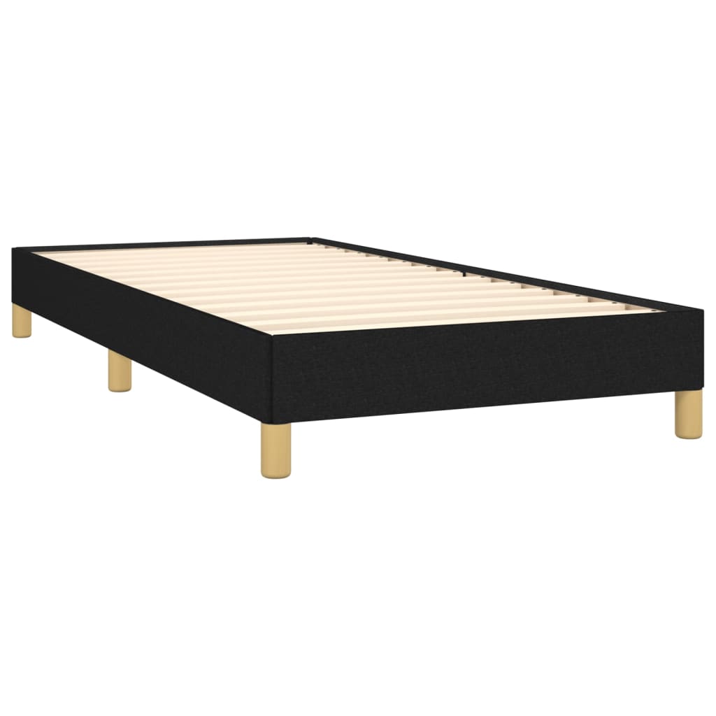 Estructura de cama sin colchón tela negro 90x190 cm - Vetonek