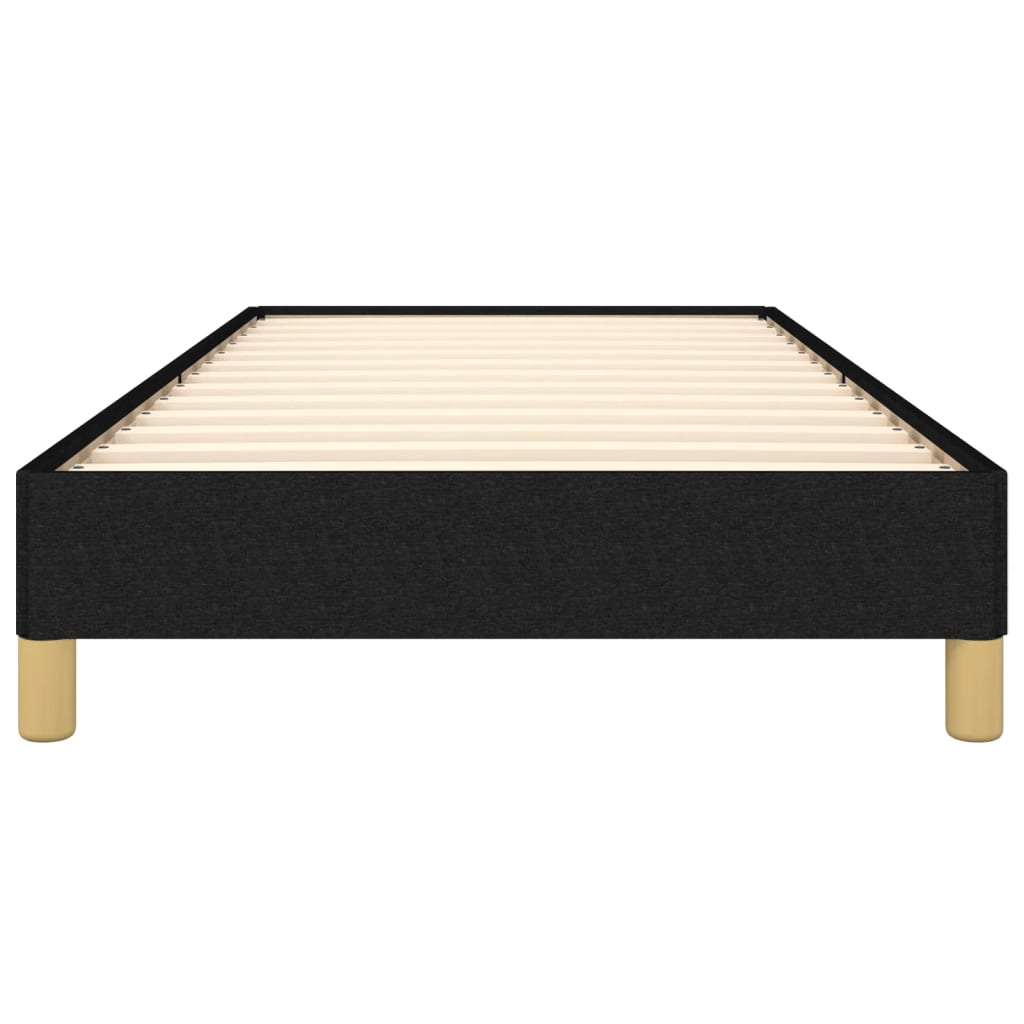 Estructura de cama sin colchón tela negro 90x190 cm - Vetonek