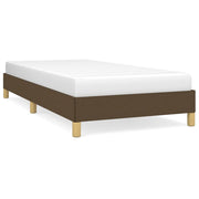 Vetonek Estructura de cama sin colchón tela marrón oscuro 90x190 cm
