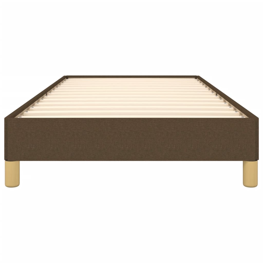 Estructura de cama sin colchón tela marrón oscuro 90x190 cm v8300 - Vetonek