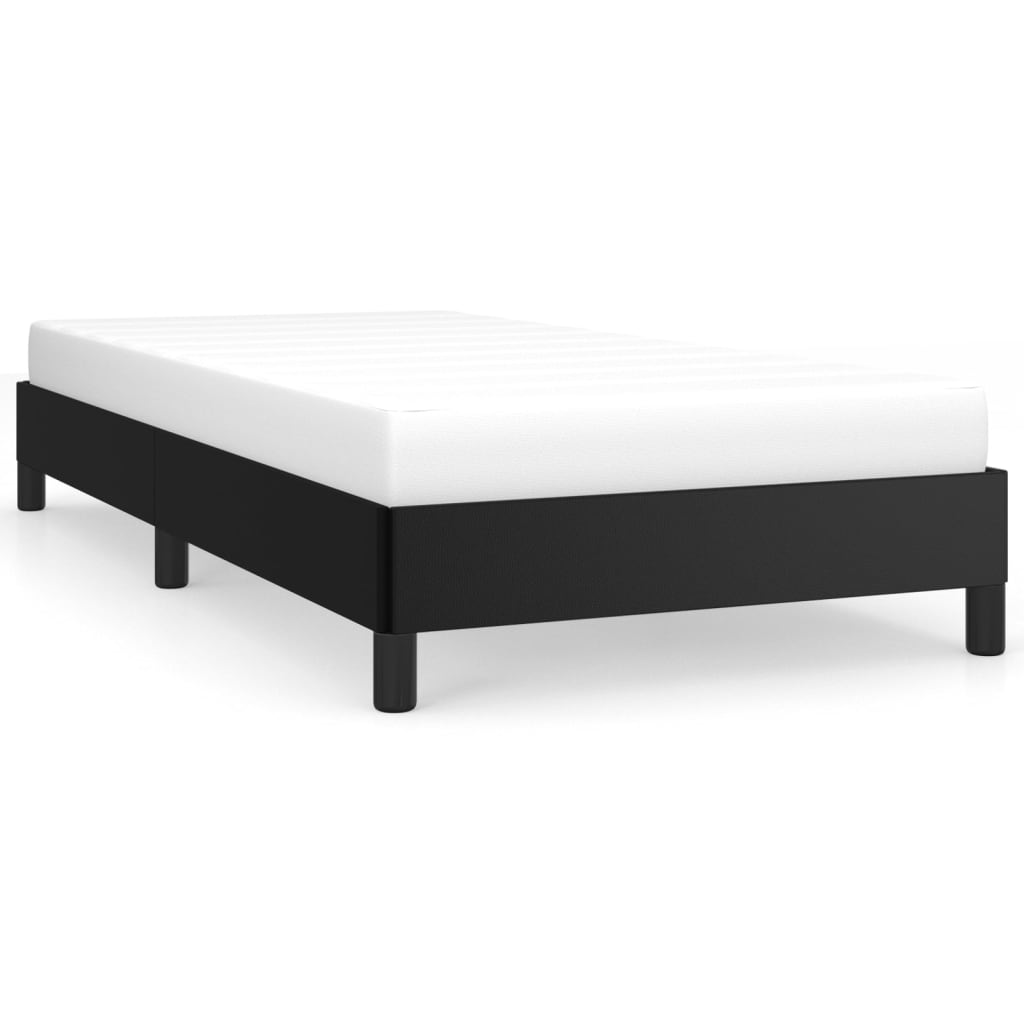 Estructura de cama sin colchón cuero sintético negro 80x200 cm vidaXL