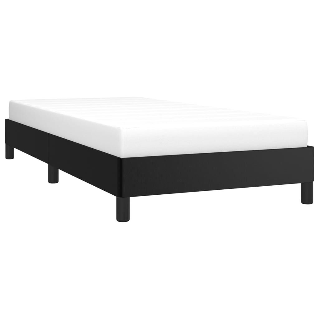 Estructura de cama sin colchón cuero sintético negro 80x200 cm vidaXL