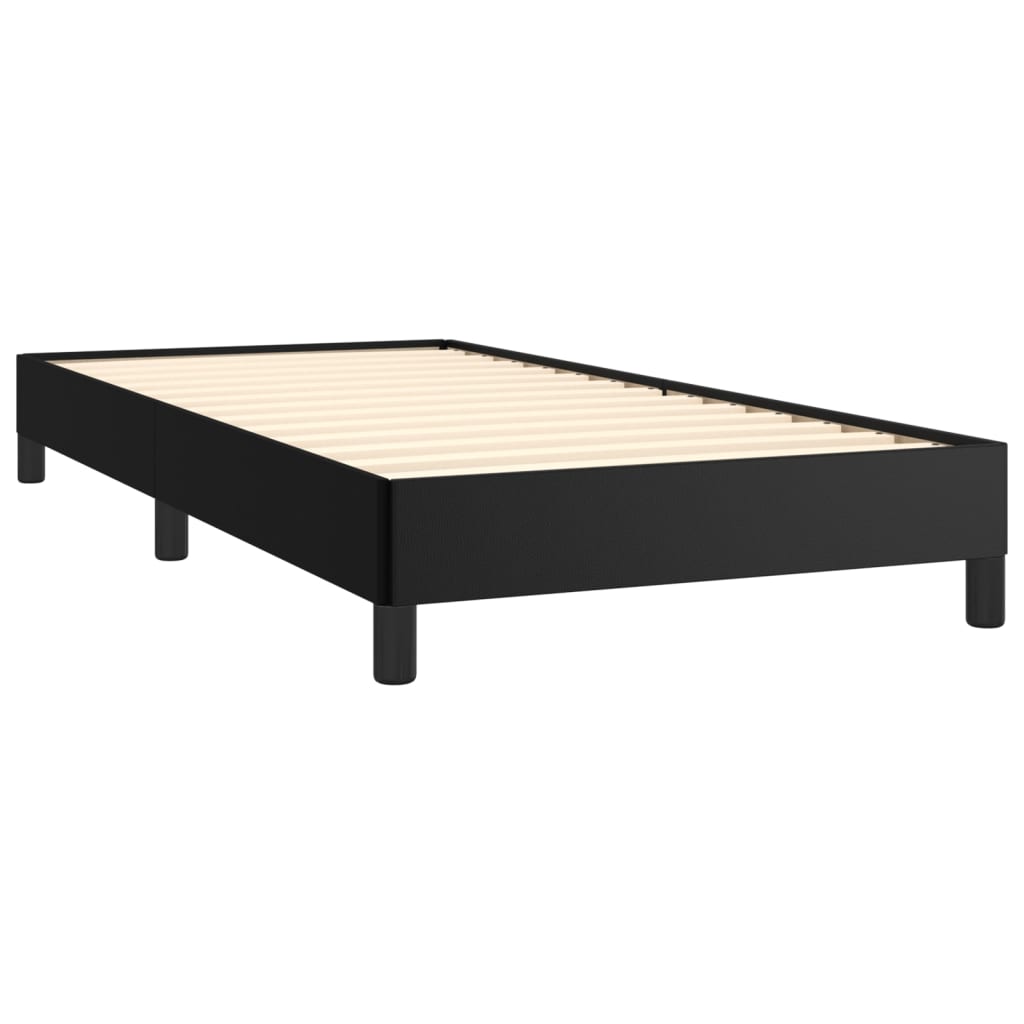 Estructura de cama sin colchón cuero sintético negro 80x200 cm vidaXL