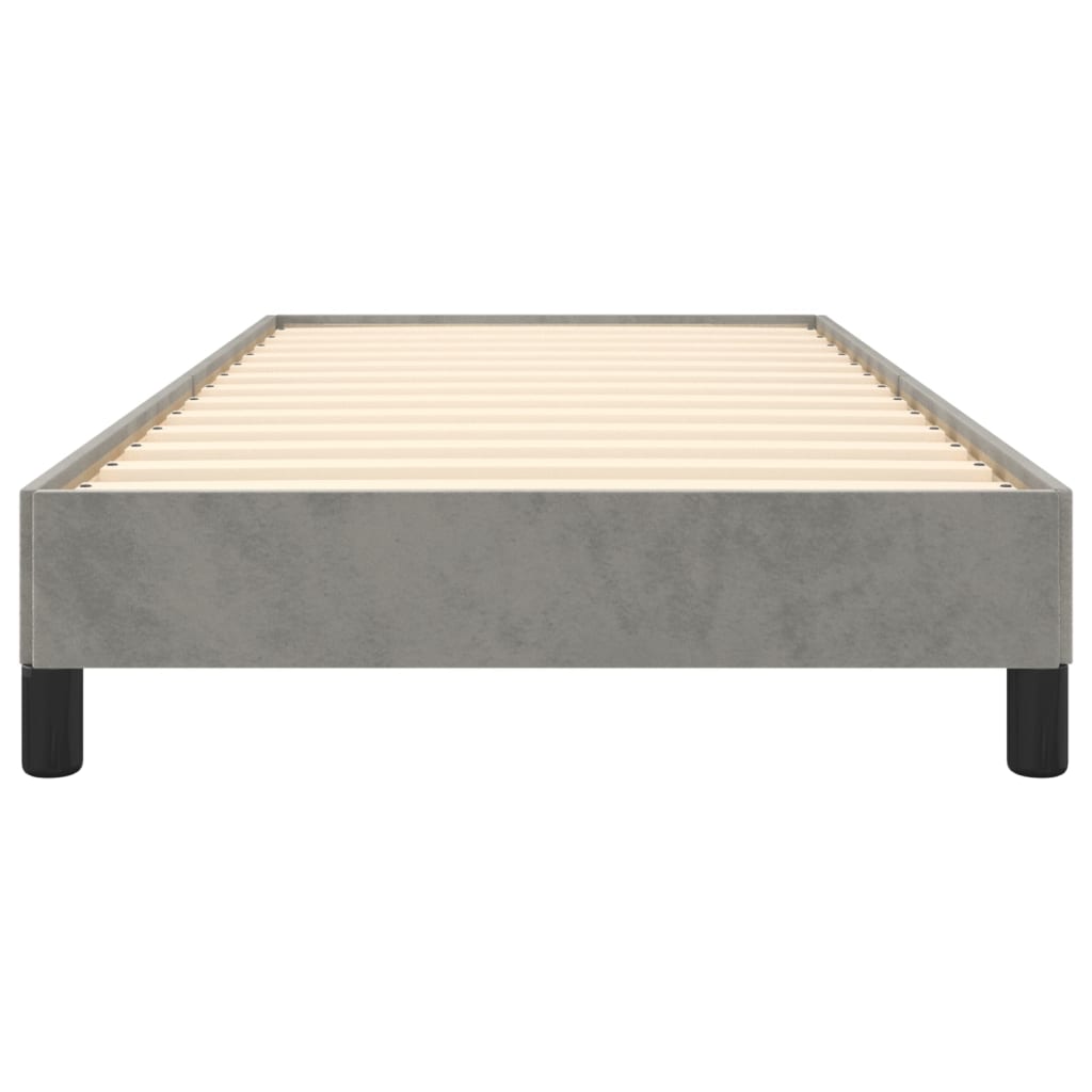 Estructura de cama sin colchón terciopelo gris claro 100x200 cm vidaXL