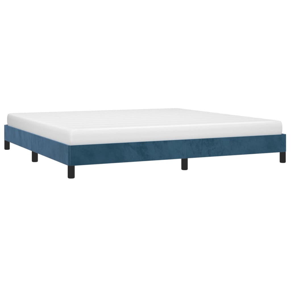 Estructura cama sin colchón terciopelo azul oscuro 200x200 cm vidaXL