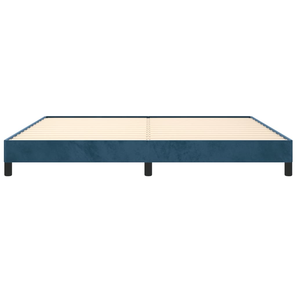 Estructura cama sin colchón terciopelo azul oscuro 200x200 cm vidaXL