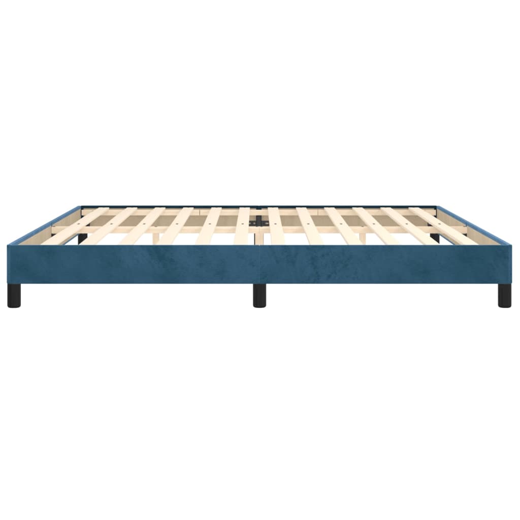 Estructura cama sin colchón terciopelo azul oscuro 200x200 cm vidaXL