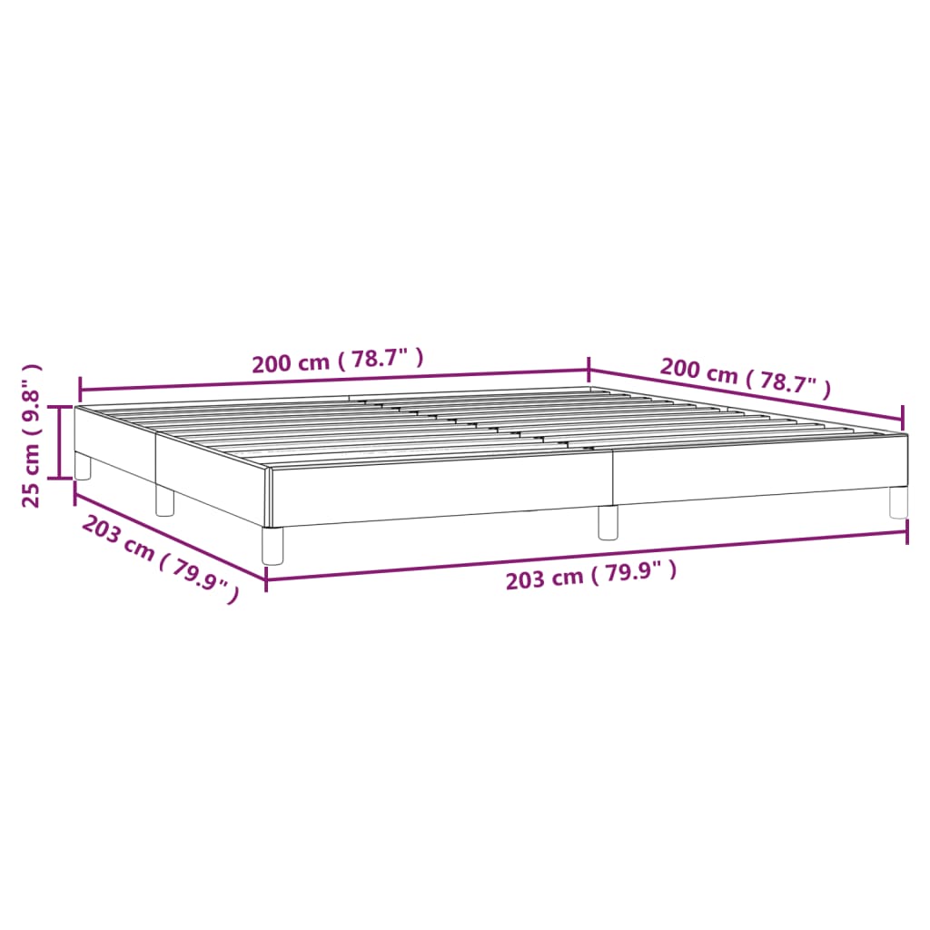 Estructura cama sin colchón terciopelo azul oscuro 200x200 cm vidaXL