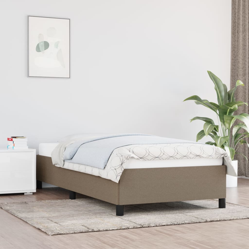 Vetonek Estructura de cama sin colchón tela gris taupe 80x200 cm