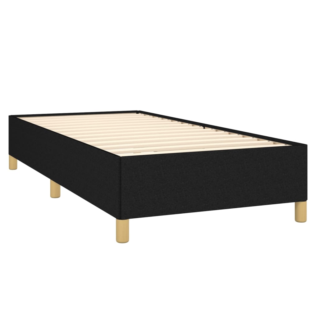 Estructura de cama sin colchón tela negro 90x190 cm v1768 - Vetonek