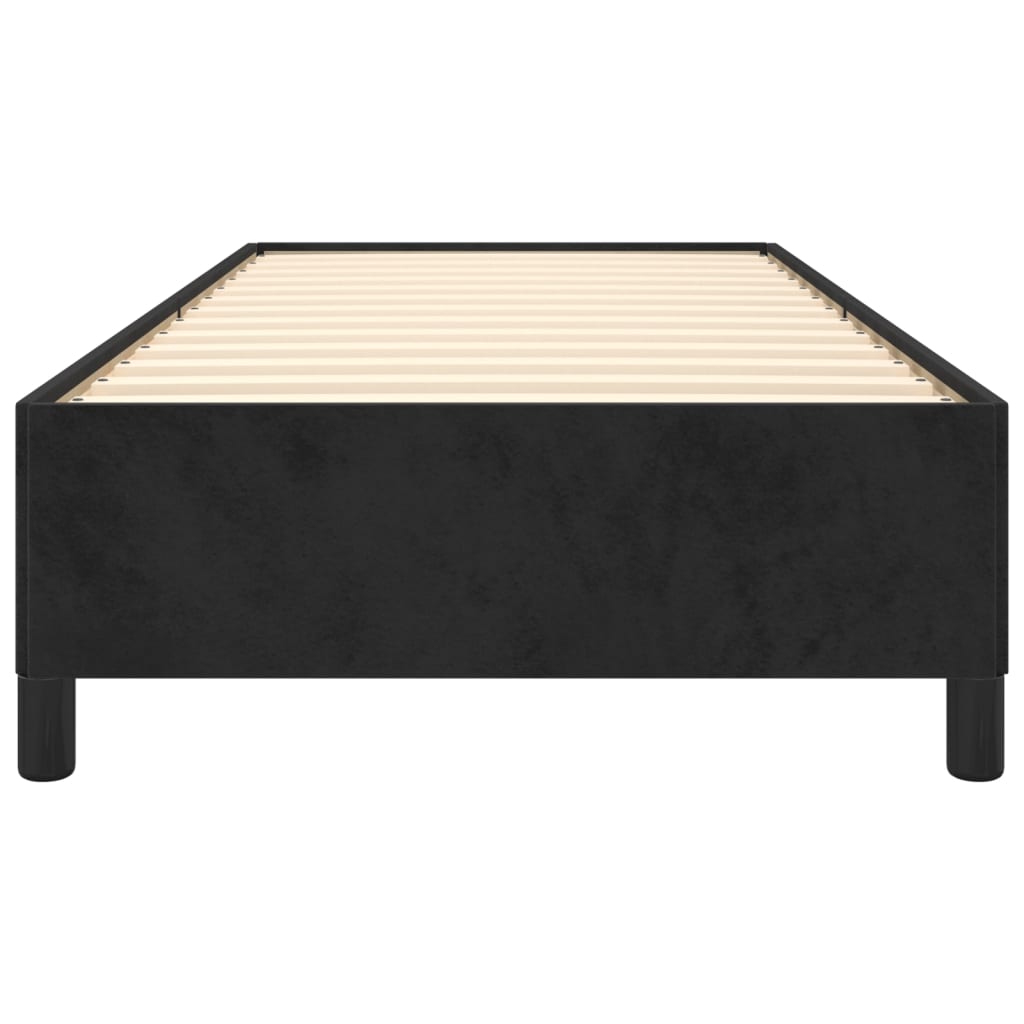 Estructura de cama sin colchón terciopelo negro 90x190 cm v3458 - Vetonek