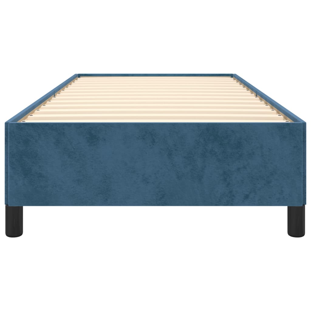 Estructura de cama sin colchón terciopelo azul oscuro 90x190 cm vidaXL