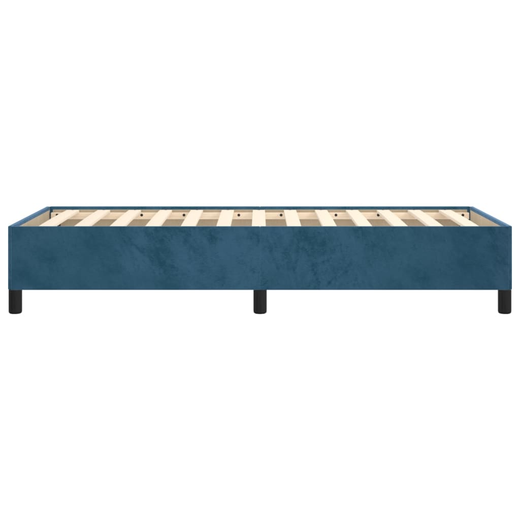 Estructura de cama sin colchón terciopelo azul oscuro 90x190 cm vidaXL