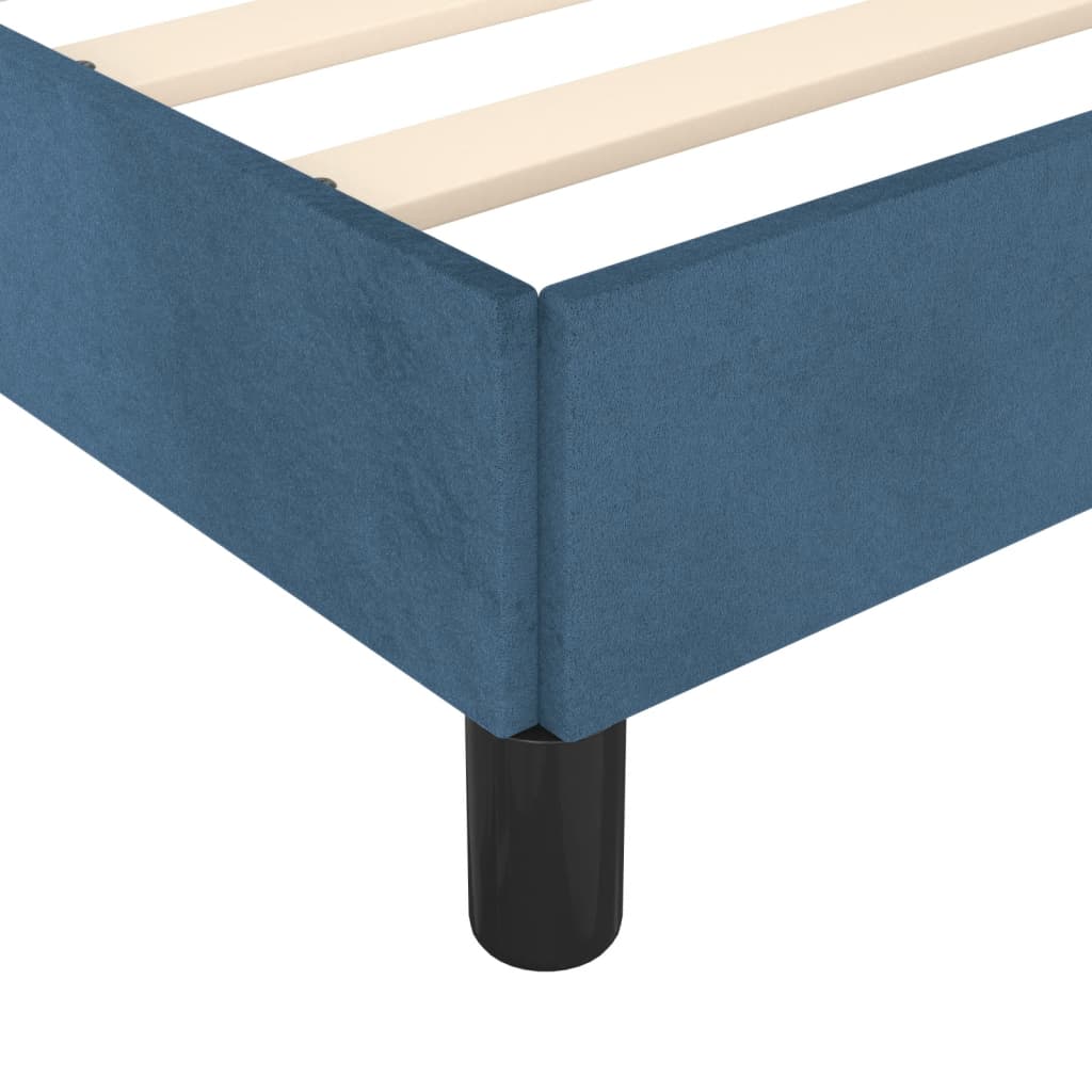 Estructura de cama sin colchón terciopelo azul oscuro 90x190 cm vidaXL