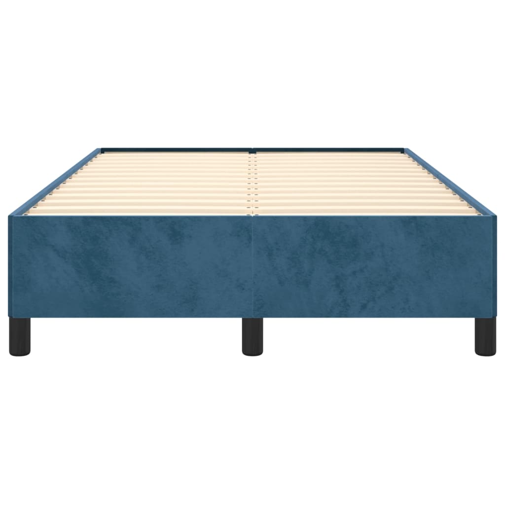 Estructura de cama sin colchón terciopelo azul oscuro 120x200cm vidaXL