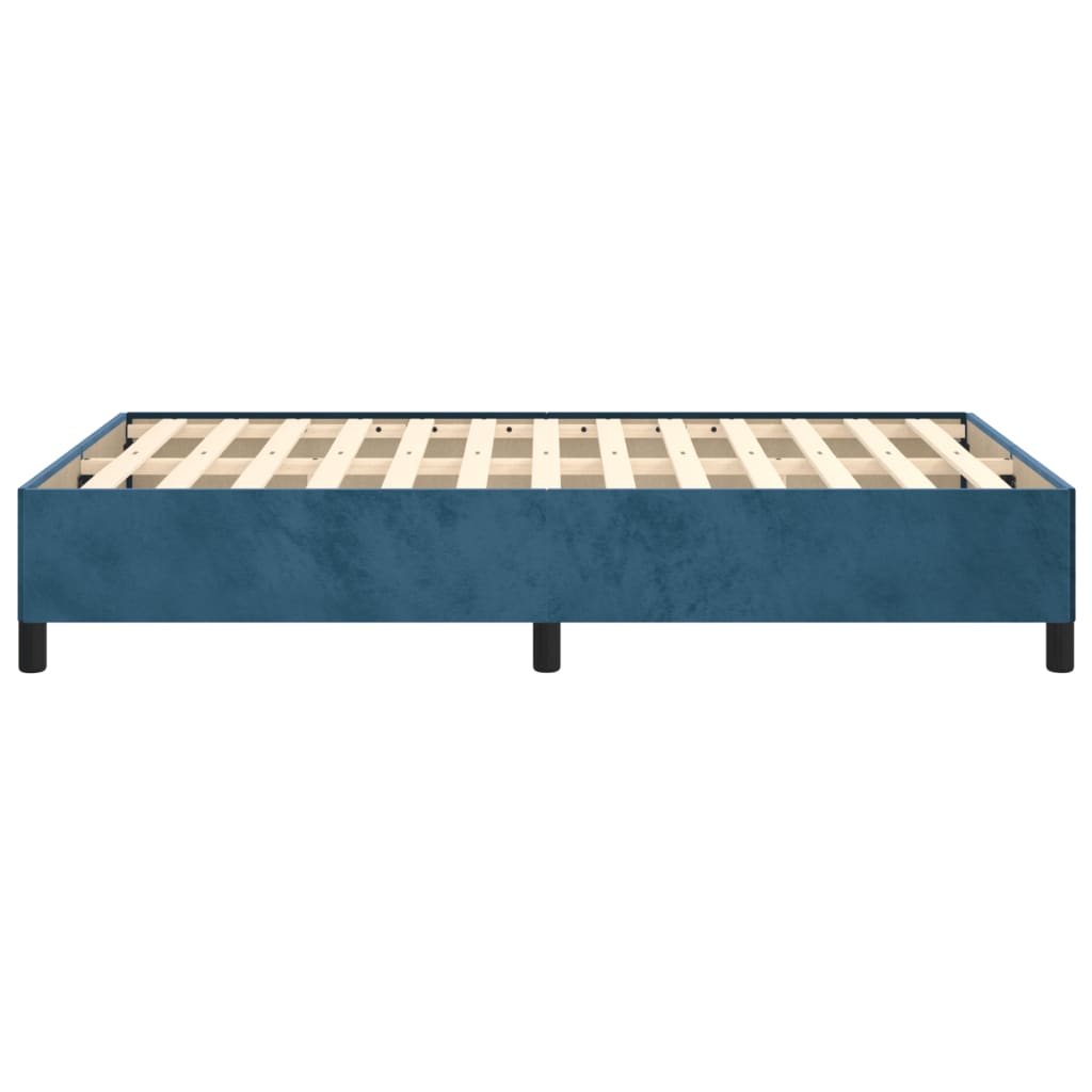 Estructura de cama sin colchón terciopelo azul oscuro 120x200cm vidaXL