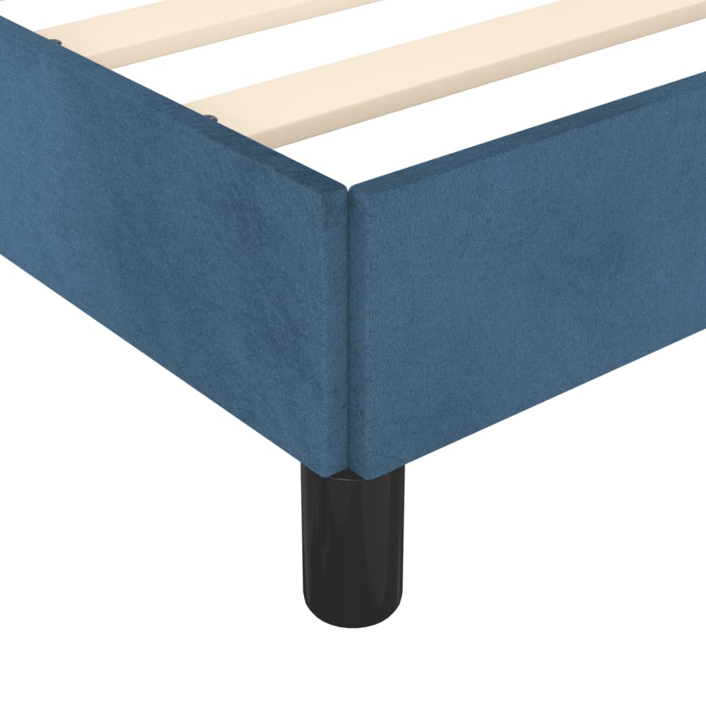 Estructura de cama sin colchón terciopelo azul oscuro 120x200cm vidaXL