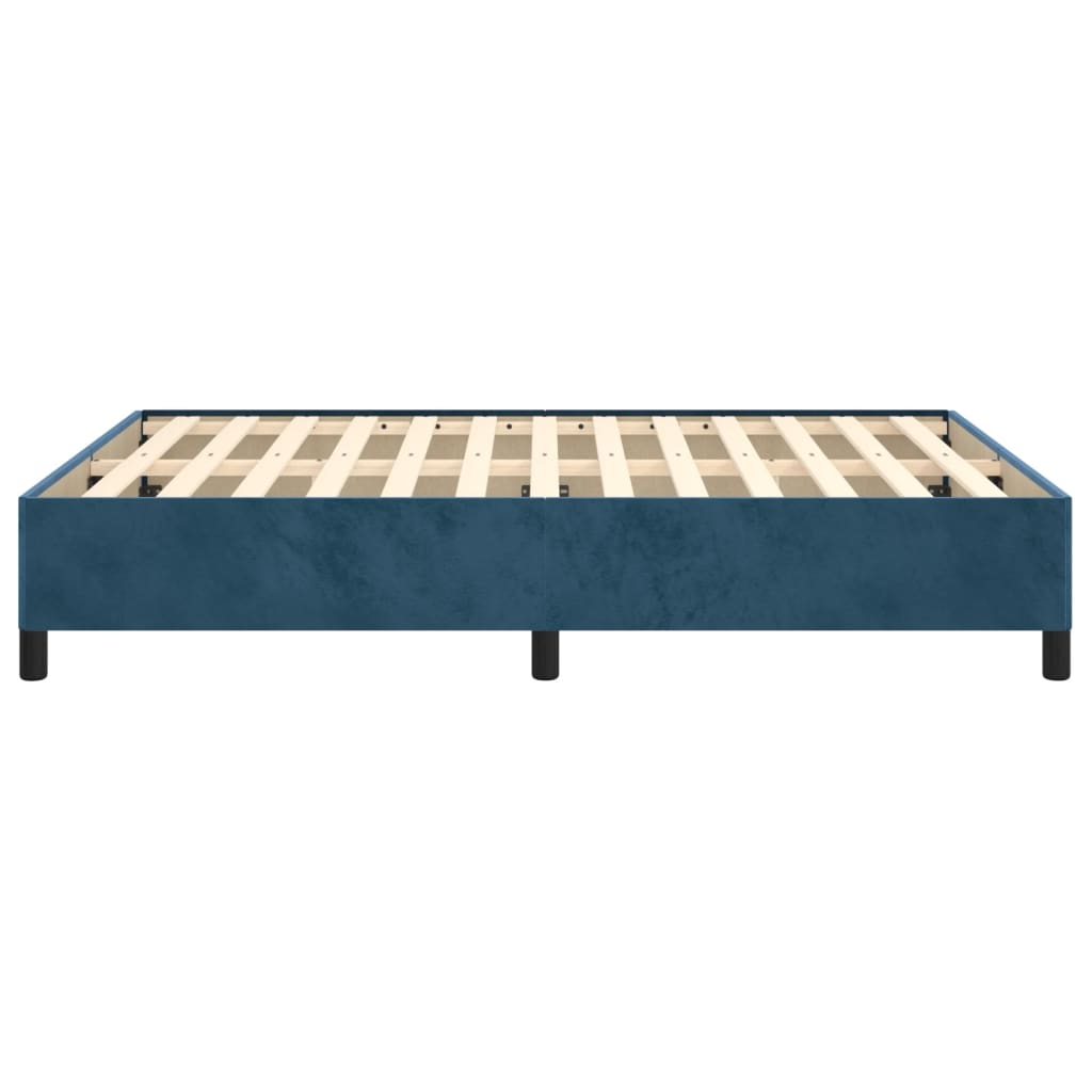 Estructura de cama sin colchón terciopelo azul oscuro 140x200cm vidaXL