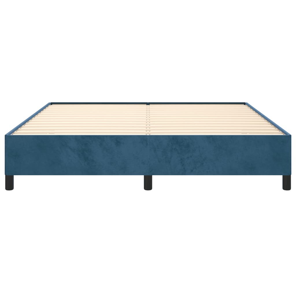 Estructura de cama sin colchón terciopelo azul oscuro 180x200cm vidaXL