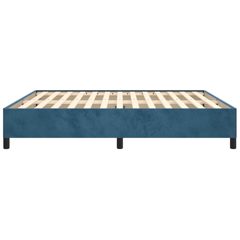 Estructura de cama sin colchón terciopelo azul oscuro 180x200cm vidaXL