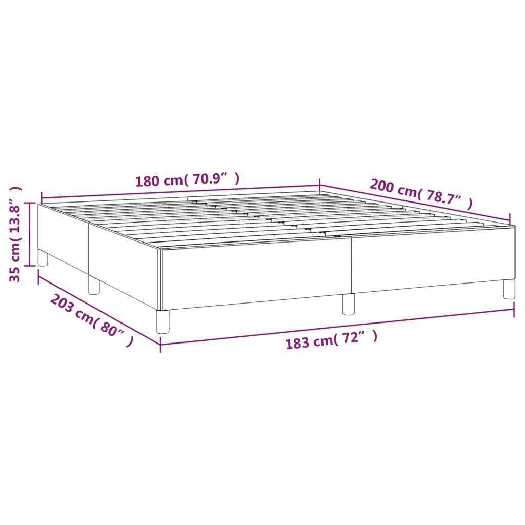 Estructura de cama sin colchón terciopelo azul oscuro 180x200cm vidaXL