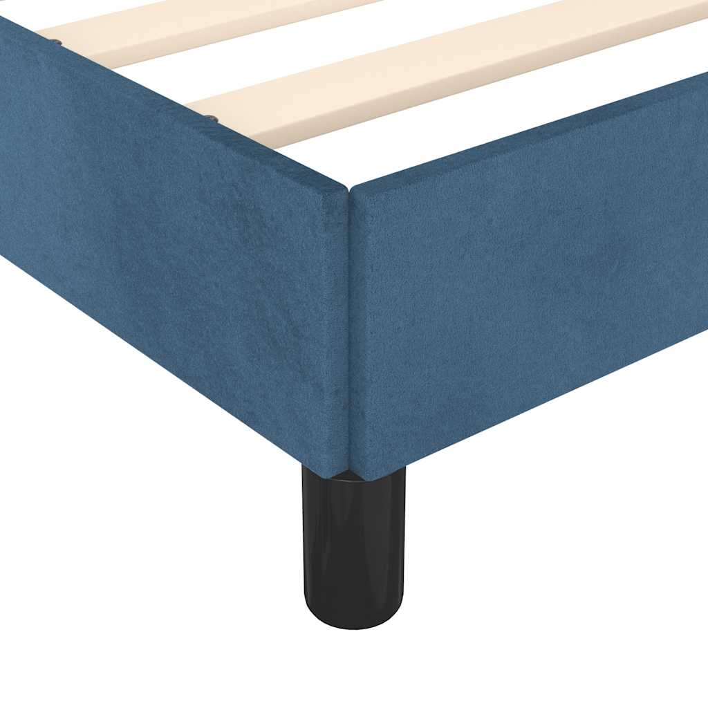 Estructura de cama sin colchón terciopelo azul oscuro 160x200cm vidaXL