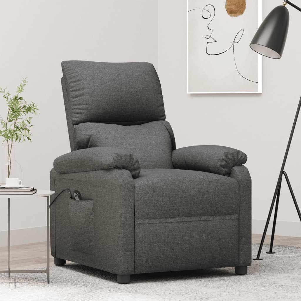 Vetonek Sillón elevable tela gris oscuro