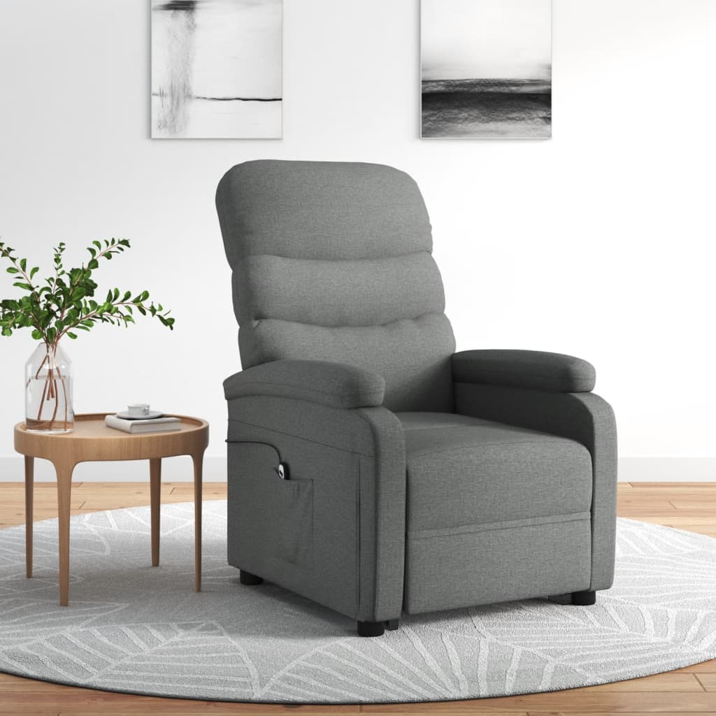 Vetonek Sillón elevable tela gris oscuro