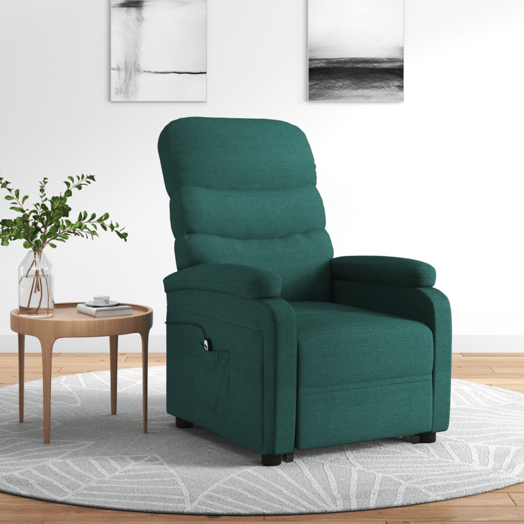 Vetonek Sillón elevable tela verde oscuro