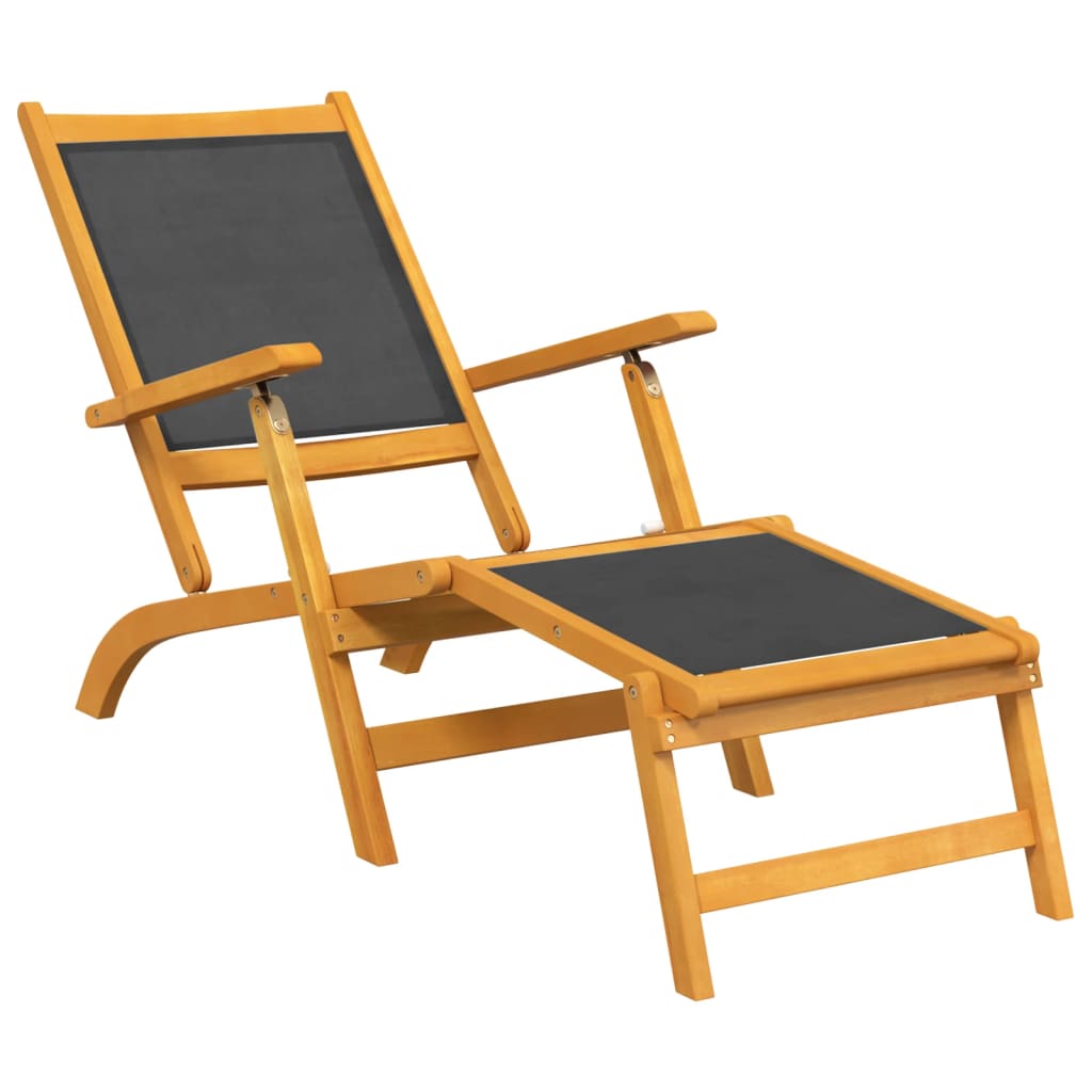 Garden chairs with 2 units with acacia and textilene wood