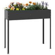 Jardinera de acero galvanizado gris antracita 100,5x40,5x90 cm - Vetonek