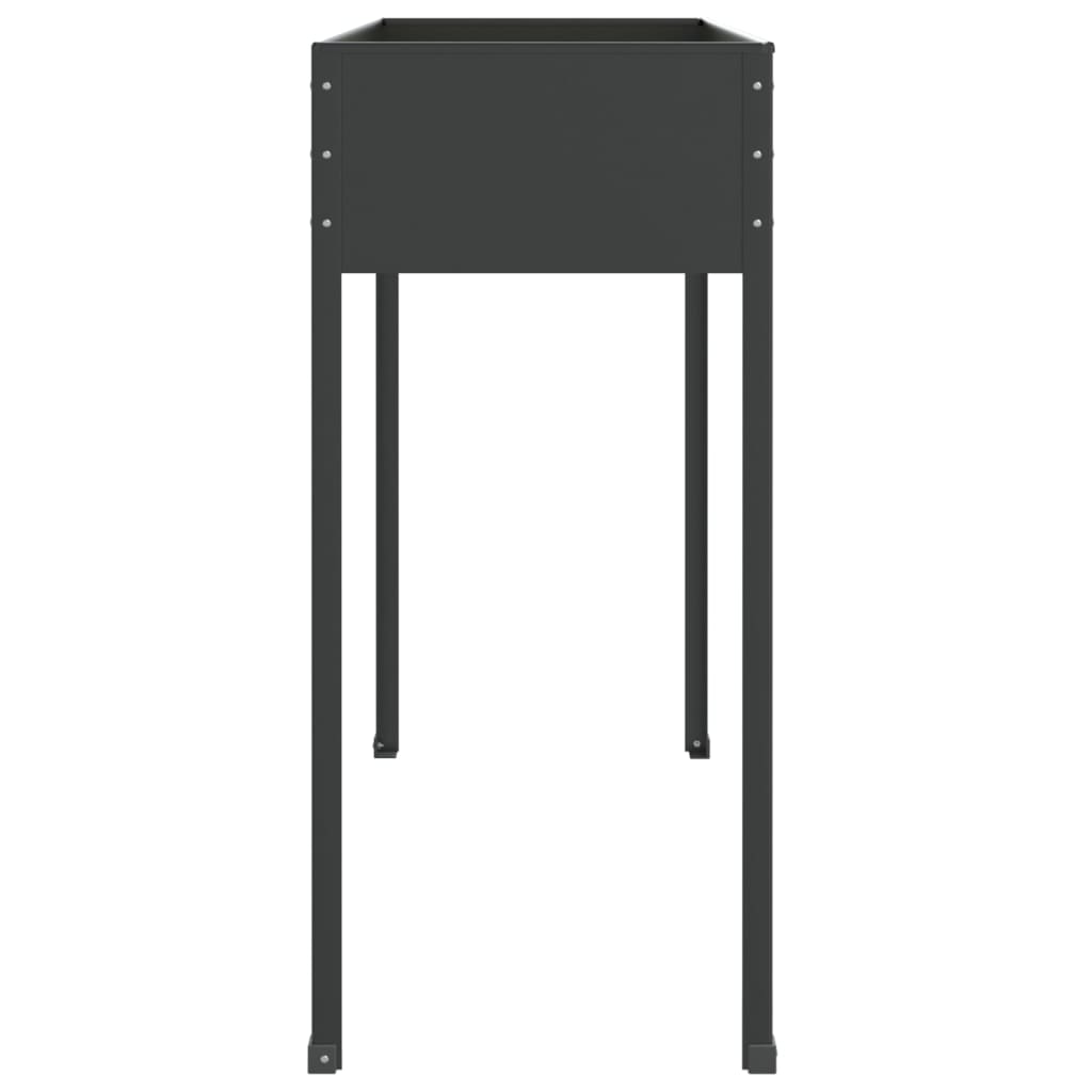 Jardinera de acero galvanizado gris antracita 100,5x40,5x90 cm - Vetonek