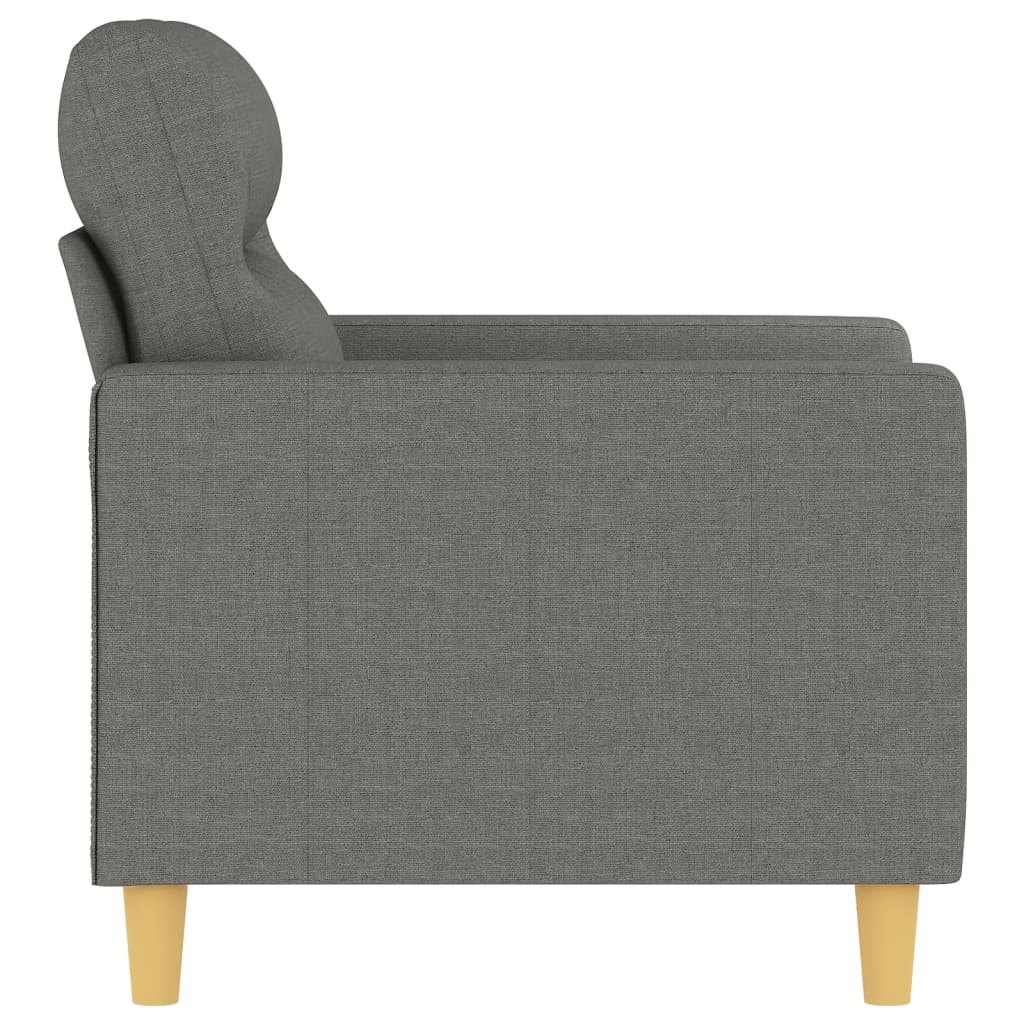 Sillón de tela gris oscuro 60 cm vidaXL