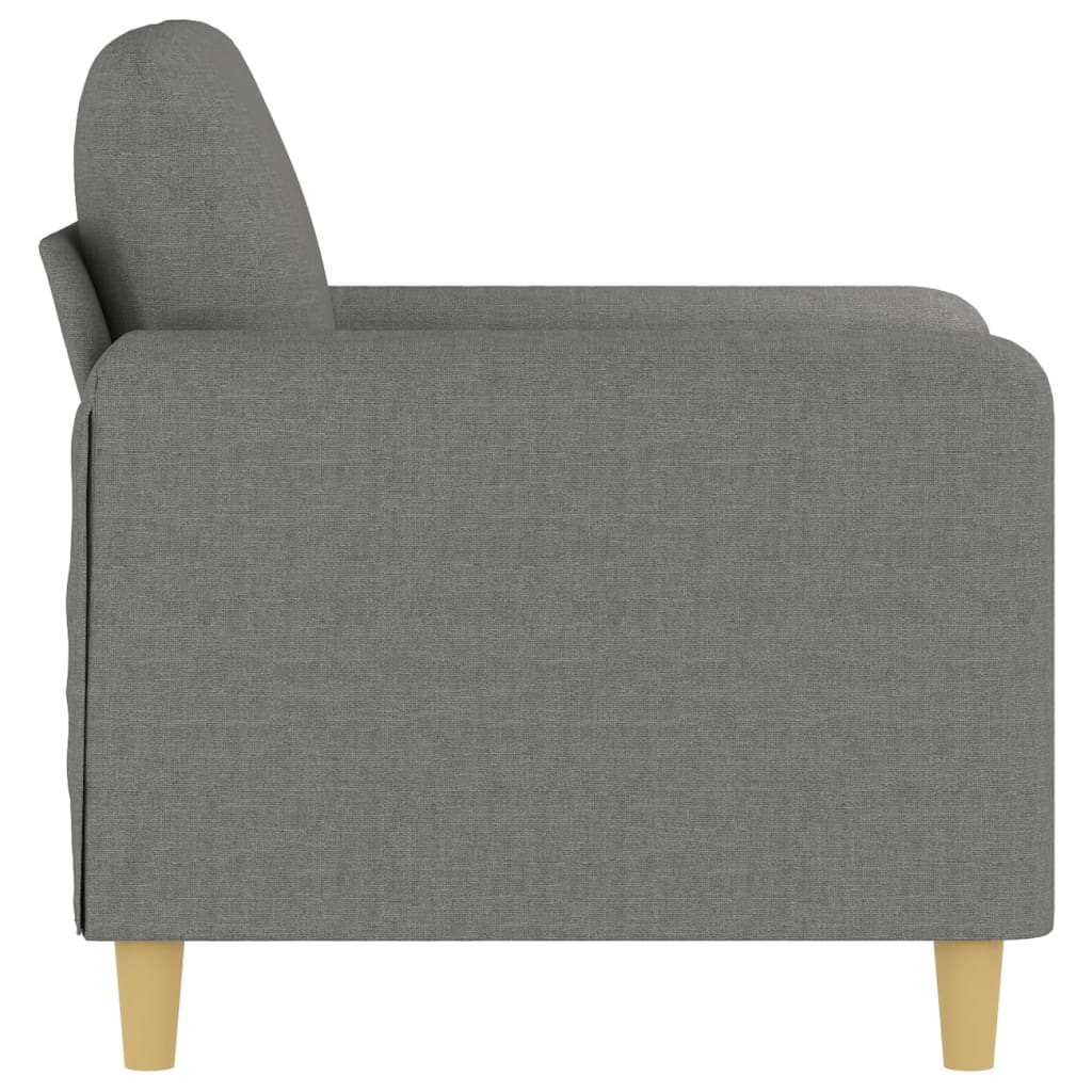 Sillón de tela gris oscuro 60 cm vidaXL