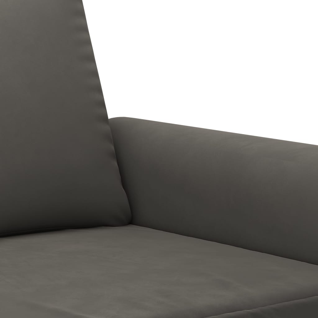 Sillón de terciopelo gris oscuro 60 cm - Vetonek