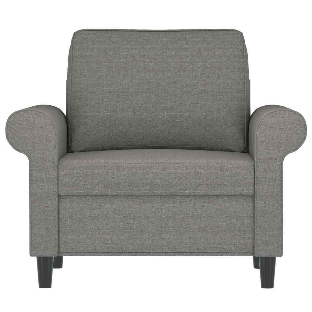 Sillón de tela gris oscuro 60 cm vidaXL