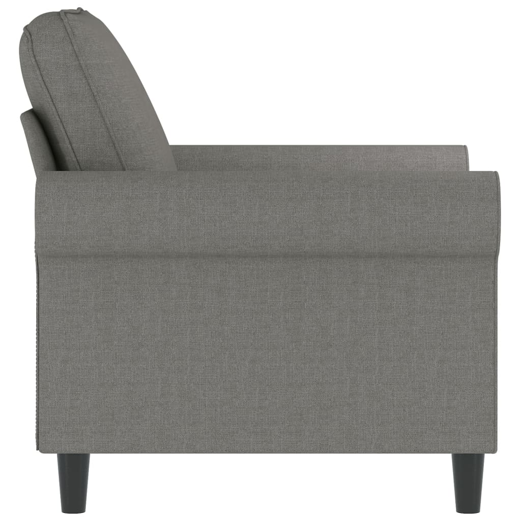 Sillón de tela gris oscuro 60 cm vidaXL