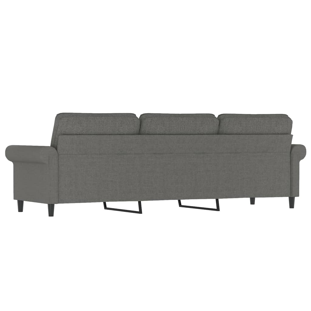 Sofá de 3 plazas de tela gris oscuro 180 cm vidaXL