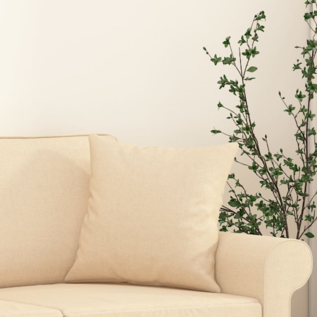 Cojines decorativos 2 uds tela crema 40x40 cm v7769 Vetonek